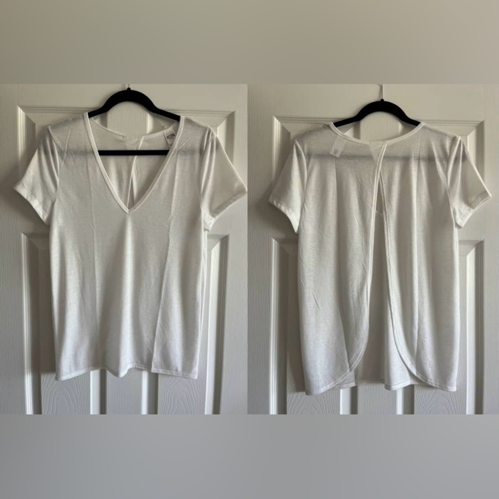 NWOT Victoria's Secret Victoria Sport Open Back Top - Size M White